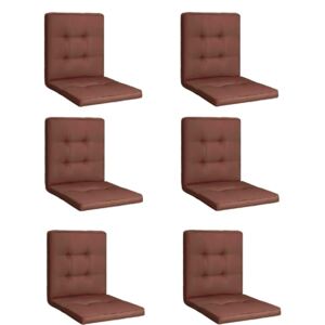 Set 6 Perne sezut/spatar pentru scaun de gradina sau balansoar, 50x50x55 cm, culoare maro
