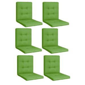 Set 6 Perne sezut/spatar pentru scaun de gradina sau balansoar, 50x50x55 cm, culoare verde