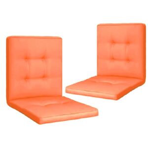 Set 2 Perne sezut/spatar pentru scaun de gradina sau balansoar, 50x50x55 cm, culoare orange