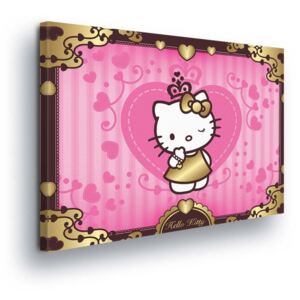 Tablou - Golden Hello Kitty 60x40 cm