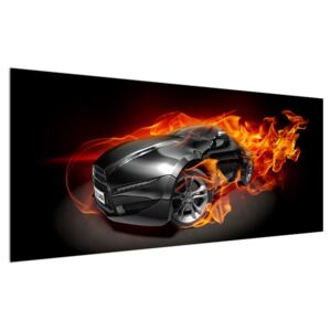 Tablou cu mașina arzând (Modern tablou, K011174K12050)