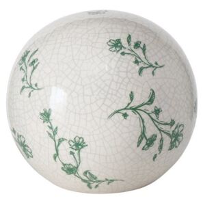 Decoratiune alba/verde din ceramica 12 cm Silka Boltze