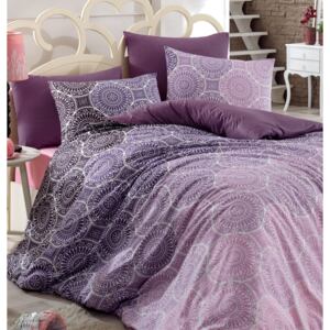 Lenjerie King Size Majoli Home Collection 4 piese bumbac ranforce Colin V1