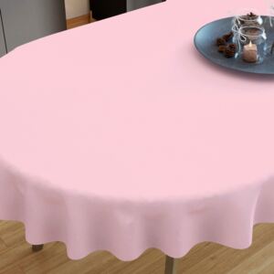 Goldea față de masă decorativă loneta - roz - ovale 80 x 140 cm