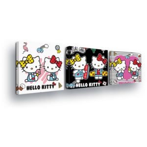 Tablou - Hello Kitty Trio II 3 x 25x25 cm