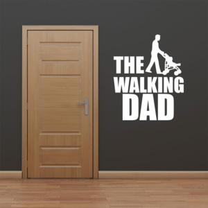 The walking dad - autocolant de perete Alb 60x75 cm