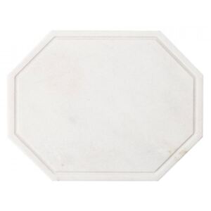 Tocator octagonal alb din marmura 25x32,5 cm Wonder Medium Bolia