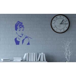 GLIX Audrey Hepburn - autocolant de perete Albastru 90 x 120 cm
