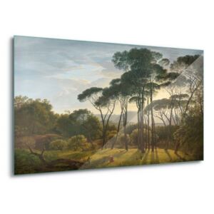 GLIX Tablou pe sticlă - Italian Landscape With Umbrella Pines, Hendrik Voogd 4 x 30x80 cm