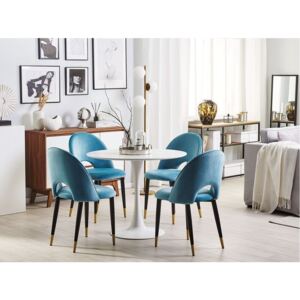Set 2 buc. scaune pentru sufragerie Versiunea color: Albastru