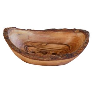Sapuniera rustica din Lemn de Maslin,12-14 cm