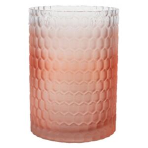 Suport lumanare roz/transparent din sticla 24 cm Relu LifeStyle Home Collection