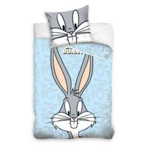 Lenjerie de pat Bugs Bunny pentru copii de grădiniță (albastru)
