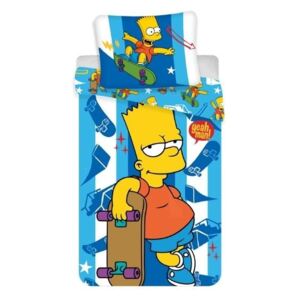 Lenjerie de pat The Simpsons (Bart, skateboard)