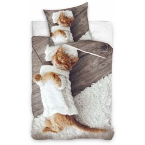 Lenjerie de pat cu pisicuță (pulover)