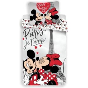 Lenjerie pat Minnie și Mickey Mouse (Paris)