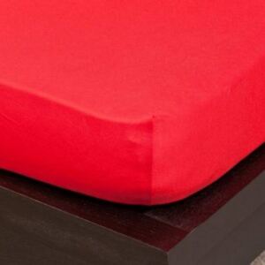 Cearșaf Jersey cu elastic 140/160x200 cm (roșu)