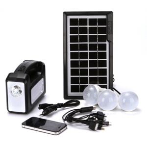 Kit solar GD-Lite 3 este dotat cu dispozitive USB cu 3 becuri si leduri