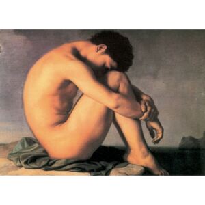 H. Flandrin - Young Man by the Sea Reproducere, Flandrin H., (90 x 60 cm)