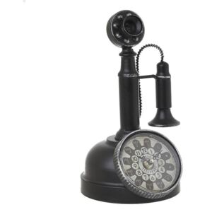 Ceas de birou Vintage Telephone Black 18 x 30 cm