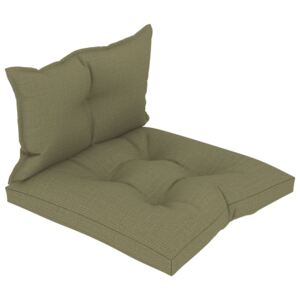 Perne de canapea din paleți, 2 buc., bej, material textil