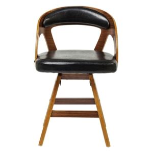 Scaun cu picioare din lemn de fag Kare Design Manhattan, negru