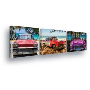 Tablou - Retro Cars 3 x 25x25 cm