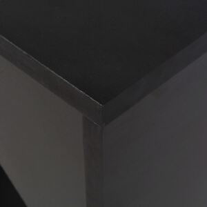 Masă de bar cu raft mobil, negru, 138x40x120 cm