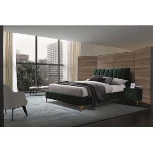 Pat dormitor catifea verde 160x200cm Mirage Velvet Green | PRIMERA COLLECTION