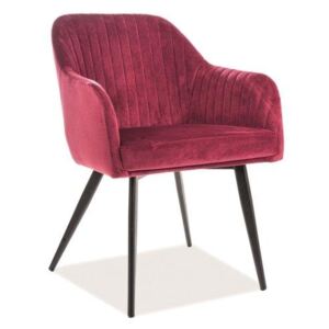 Scaun burgundy din catifea Elina Velvet Chair | PRIMERA COLLECTION