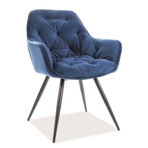 Scaun albastru din catifea Cherry Velvet Chair | PRIMERA COLLECTION