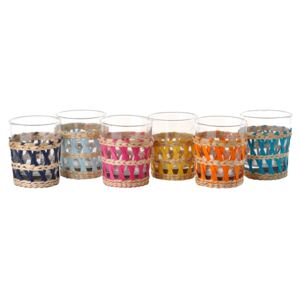 Set 6 pahare multicolore din sticla Meoly Pols Potten