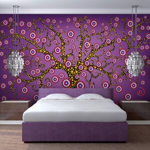 Fototapet - Abstracție: copac (violet) 250x193 cm