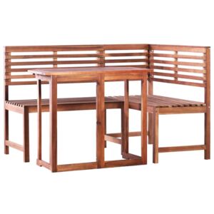Set mobilier bistro 2 piese lemn masiv de acacia
