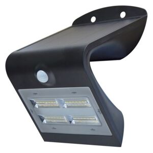 Aplica solara de perete cu senzor LED/3,2W IP65 negru