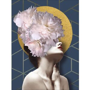 Tablou canvas Flowers on her Face I 57x77 cm