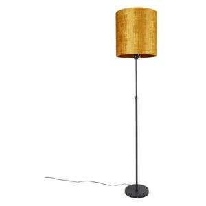 Lampă de podea neagră cu umbră aurie 40 cm reglabilă - Parte