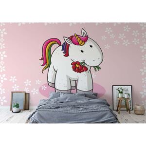 GLIX Fototapet - Sweet Unicorn Pink Papírová tapeta - 254x184 cm