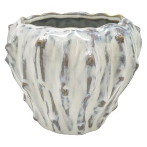 Ghiveci din ceramică PT LIVING Flora, ø 12,5 cm, alb fildeș