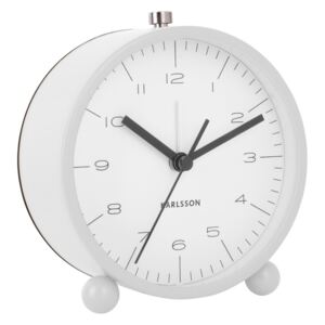 Ceas deșteptător de design Karlsson KA5787WH, 11 cm