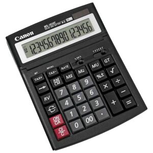 Calculator de birou Canon, ecran 16 digiti, alimentare solara si baterie, negru