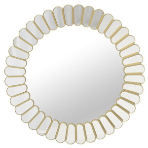 Oglinda de perete rotunda plastic auriu 60 x 4 x 60 cm