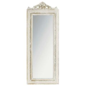 Oglindă cu ramă albă antichizată "Noblesse"