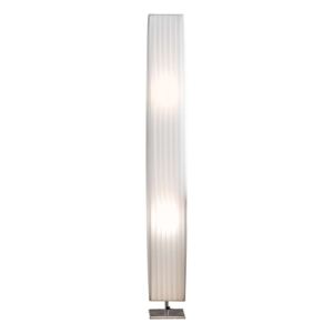 Lampadar pătrat alb Omax, 120 cm, crom, cauciuc