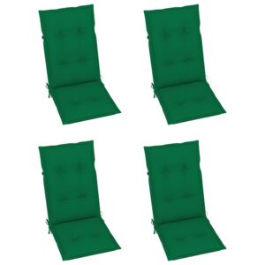 Perne pentru scaun de grădină, 4 buc., verde, 120x50x7 cm