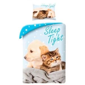Lenjerie de pat Cățel și Pisicuță (Sleep tight)