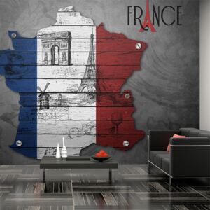 Fototapet Bimago - France (Symbols) + Adeziv gratuit 200x154 cm