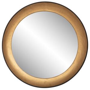 Oglinda rotunda cu rama negru/auriu Amira 50 cm