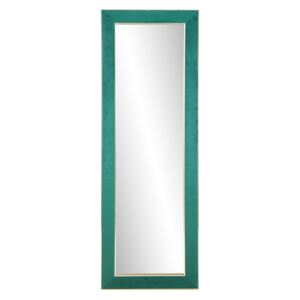 Oglinda dreptunghiulara cu rama din MDF/catifea verde Janina 50x150 cm