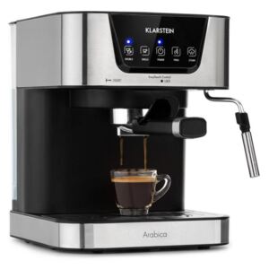 Klarstein Arabica, aparat de cafea espresso, 1050W, 15 bari, 1,5l, control tactil, oțel inoxidabil